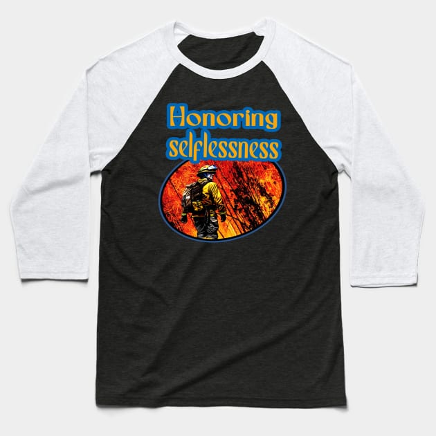 Honoring selflessness: Firefighter Baseball T-Shirt by shop chak